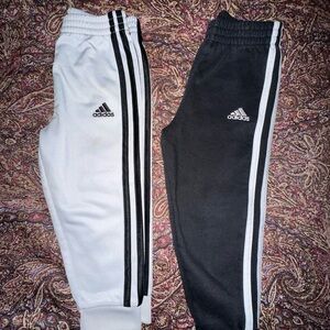 Adidas Kids Black and White Joggers set 2T & 3T